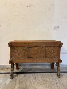 Mueble de Bar para el Hogar de Madera de Teca de Primera Calidad, Multiusos, Ajustable en Altura, Estilo Moderno y Lujoso, Diseño Tradicional Damchiya - Product Image 1