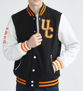 Cheap Price <b>Men's</b> Custom Eco-Friendly Casual Winter Varsity <b>Jacket</b> Front Logo College Letterman <b>Baseball</b> Bomber Style Wholesale - Product Image 1