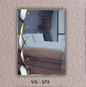 Frameless Etched Elegant V-Groove <b>Mirror</b> Wall-Mounted with Clear Reflection Designed to Any Contemporary Living Spaces - Product Image 4