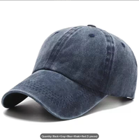 Lot de 5 casquettes de baseball en jean délavé couleur unie, style vintage, texture douce, décontractées, sportives, unisexe – Kaki, Gris, Bleu marine, Noir, Rouge bordeaux
