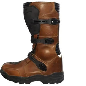 Bottes de moto en cuir personnalisées, entièrement noires, respirantes, imperméables, anti-UV, grande taille, coupe-vent, protection de sécurité, imprimées - Product Image 3