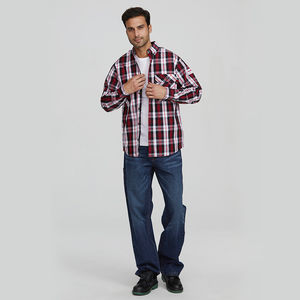 Camisas de Franela Casuales al Por Mayor Personalizadas, Fábrica de Fabricación de Camisas de Franela a Cuadros para Hombre - Product Image 2