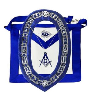 Collar Masónico de Terciopelo Azul Elegante NESTA SPORTS, Bordado Dorado Hecho a Mano, Gancho de Cadena, Costuras Duraderas - Product Image 6