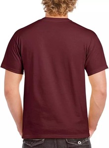 T-shirt Homme de Marque de Luxe Coupe Droite en Jersey de Coton de Haute Qualité Respirant Coupe Ample Épaules Légèrement Tombantes Teint Uni - Product Image 2