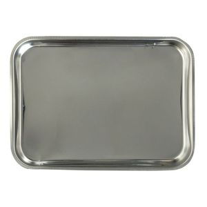 Plateau de service en métal de style nordique, émail vert foncé, bordure en laiton antique, pour la décoration de table de luxe dans le salon - Product Image 1