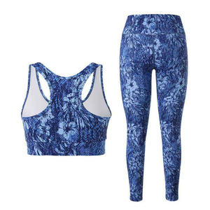 Conjunto de Leggings de Yoga para Mujer, Elegante y Personalizado, con Tirantes Finos, Cuello Redondo, Cintura Elástica, Secado Rápido, Spandex, 2 Piezas, Calidad Premium - Product Image 1
