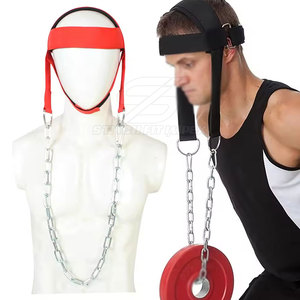 Arnés de cabeza ajustable para entrenamiento de cuello con acolchado cómodo y cadena resistente para entrenamiento muscular en el gimnasio y uso en casa - Product Image 5