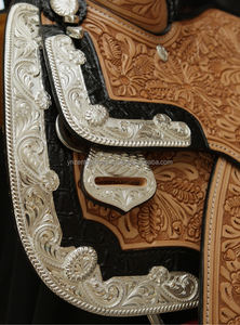 Y & Z haute qualité en cuir véritable course de chevaux équestre équitation fournitures Western Show selle vente entière disponible - Product Image 4
