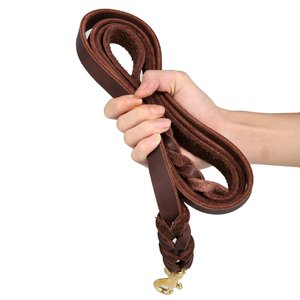 Double <b>Dog</b> <b>Leash</b> OEM Cowhide Leather Adjustable Strap Malaysia Factory Direct Custom Design for Large Medium <b>Dogs</b> Soft and Tough - Product Image 4