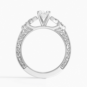 Anillo BOJ 037 Corte Ovalado, Plata 925, Anillo Celta Aberdeen con Diamante de 2ct, Color D, VVS1, Moissanita Certificada GRA, Precio Bajo en Oferta - Product Image 2