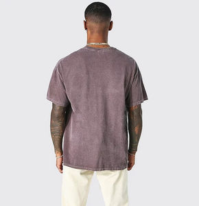 T-shirt Homme Respirant Noir Style Urbain Hip Hop avec Logo Personnalisé Effet Délavé Acide – T-shirts Vintage pour Hommes Prix de Gros - Product Image 5