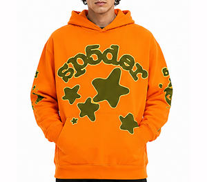 Sweat-shirt à capuche de luxe noir pour homme, coupe oversize, en coton épais, style streetwear hiver, chaud et tendance - Product Image 1