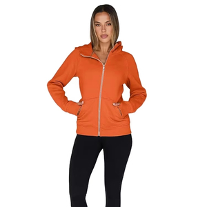 Trendy Style hoodie <b>for</b> Women's <b>Ladies</b> Zip Up Hoody Soft fleece Casual <b>long</b> Zipper <b>Sweatshirt</b> <b>Long</b> Sleeve <b>for</b> outerwear gym wear - Product Image 1