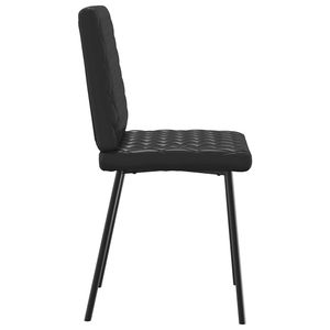 Juego de 4 Sillas de Comedor de Cuero Sintético Negro con Estructura Metálica de Madera Contrachapada para Áreas de Comedor Medianas - Product Image 5