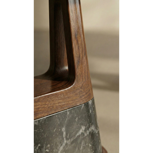 Table à manger en marbre Calacatta Violet de luxe, table en pierre naturelle, pieds en bois de noyer, mobilier de salle à manger moderne, OEM PISANO - Product Image 4