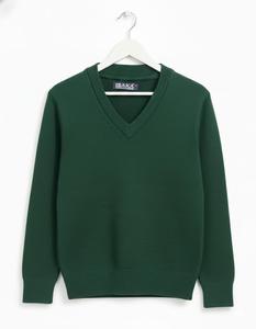 Pull d'uniforme scolaire pour enfants, pull à manches longues et col en v, confortable, chaud, durable, tricot décontracté, vêtements d'école - Product Image 2