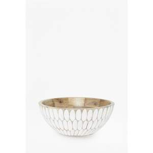 Tazón de Madera de Mango Esmaltado Hecho a Mano con Estampado de Pájaros - Tazón Decorativo para Ensaladas y Frutas, Utensilios de Cocina de Madera para Decoración del Hogar y Regalos - Product Image 5