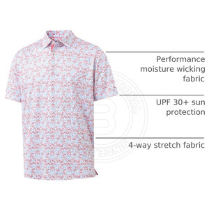 Polos de golf juveniles de alto rendimiento hechos con tela transpirable que absorbe la humedad para un uso deportivo y diario cómodo. - Product Image 4