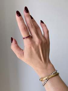 Anillo de Compromiso de Plata de Ley 925 con Moissanita y Engaste de Canal para Mujer, Chapado en Oro y Rodio, Estilo Hip Hop, Anillo de Boda - Product Image 4