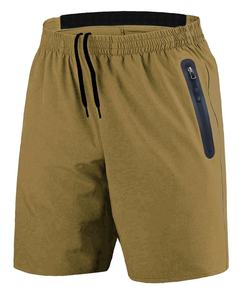 Pantalones Cortos Deportivos de Malla Sólida Personalizables de Alto Rendimiento, Transpirables y de Secado Rápido, Estilo Casual, Cintura Media - Product Image 1