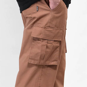 Pantalones Cargo de Lona Estilo Safari para Hombre, 100% Algodón, Ecológicos, Resistentes al Viento, Antiarrugas, de Secado Rápido, Transpirables, con Decoración Vintage - Product Image 6