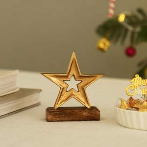 ดาวประดับตกแต่งฐานไม้ รูปดาวพระเยซู สำหรับตกแต่งบ้าน ห้องนั่งเล่น ห้องนอน ห้องครัว ของขวัญคริสต์มาส - Product Image 5