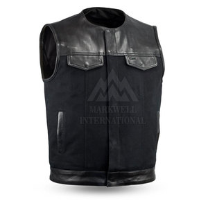 Chaleco de Motocicleta de Cuero Genuino para Hombre, Último Diseño Personalizado, Chaleco de Cuero para Hombre, Chaleco de Cuero en Oferta - Product Image 1
