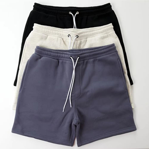 Pantalones cortos deportivos personalizables Vintage French Terry para hombre 100% algodón lavado ácido Jogger High Street sólido cordón Streetwear en blanco - Product Image 2