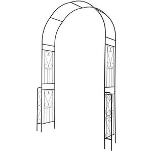 7.9 Feet Metal Garden Arch <b>Backdrop</b> <b>Stand</b> with Fence for Wedding Arch and Climbing Plants - Product Image 3