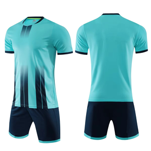 Uniformes de Fútbol Personalizados Azul y Blanco de Última Tendencia, Conjunto de Camiseta de Fútbol para Hombre al por Mayor, Diseño de Camiseta de Fútbol Moderna - Product Image 3