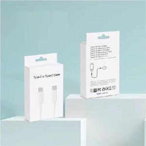Custom Design Recyclable Paper <b>Box</b> with Clear Printing for Phone Charging Cable Micro B USB-C - Product Image 3