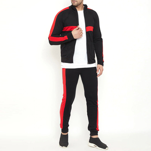 Conjunto Deportivo BASRA SPORTS para Hombre, Chaqueta con Cierre Frontal, Pantalones Deportivos con Cintura Elástica, Transpirable, Poliéster/Algodón, para Correr en Invierno - Product Image 1