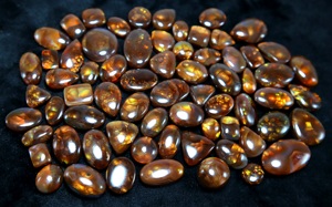 Natural <b>Mexican</b> Fire Agate Smooth Cabochon Mix Shape Fire Agate Loose Gemstones Wholesale for Jewelry Making - Product Image 2