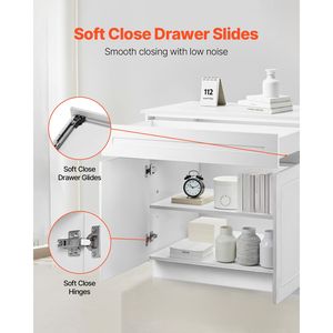Mobile Base Bianco Stile Shaker da 30 Pollici, Non Assemblato, Design Moderno in Legno Massello, 34.5H 24W X 30D, Pronto per il Montaggio - Product Image 3