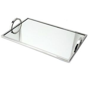 Bandeja Decorativa de Metal y Vidrio para Mesa de Comedor de Lujo, Uso en Hogar, Cocina, Restaurante y Hostelería - Product Image 1