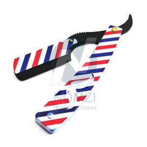 Stainless Steel Barber <b>Swing</b> Lock Razors <b>Single</b> Blade Customizable Color Brand Smooth Feel Salon Quality Straight Edge Face - Product Image 5