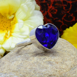 Anillo de Topacio Azul en Forma de Corazón, Plata de Ley 925, Hecho a Mano, con Gema de Topacio Azul, Anillo de San Valentín, Regalo de Aniversario de Bodas para Ella - Product Image 2