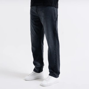 Jean cigarette noir taille haute grande taille en tissu extensible, délavage premium, ne décolore pas, toutes saisons, personnalisable - Product Image 2