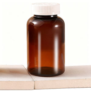 300 CC AMBER PET <b>PLASTIC</b> PCR PACKER BOTTLE 42-400 NECK FINISH - Product Image 3