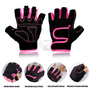 Premium Weightlifting Pull Ups <b>Gymnastic</b> Gloves Half Finger Fitness Gym Gloves With Strong Wrist Wrap Support Custom Logo - Product Image 5