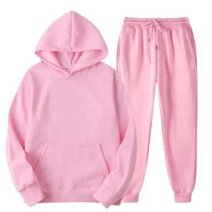 AMS SPORTS INTL Conjunto de Sudadera con Capucha y Pantalones Deportivos para Hombre, Color Morado, Casual, de Felpa, Tejido, Invierno, Estampado, Cintura con Cordón, 100% Algodón - Product Image 3