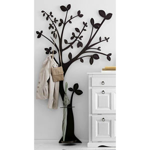 Ganchos y colgadores de metal de lujo para pared, con recubrimiento en polvo negro, diseño de árbol, aspecto atractivo, para el hogar y hoteles, de la India. - Product Image 1