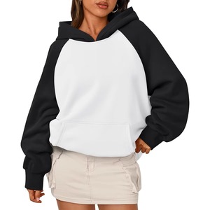 เสื้อฮู้ดดี้ผู้หญิงผ้าฝ้ายหนานุ่มสไตล์เกาหลี แขนยาว ทรงโอเวอร์ไซส์ พิมพ์โลโก้ได้ตามต้องการ - Product Image 1