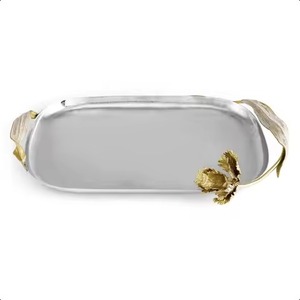 Bandeja de Servicio Metálica de Alta Calidad para Hotel, Apta para Lavavajillas, Producto Económico de Moda para Servir Comida, Desayuno, Té y Café - Product Image 2