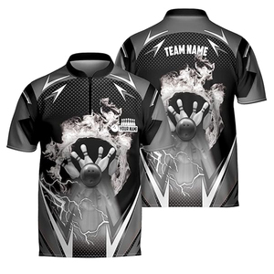 Customizable Comfortable Men <b>Bowling</b> Button for Shirts New Design Full Sublimation Printing Breathable Eco-Friendly Quick Dry - Product Image 1