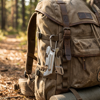 Ouvre-boîte EDC ultra-compact avec ouvre-bouteille intégré, outil de survie portable pour le camping et la randonnée en plein air