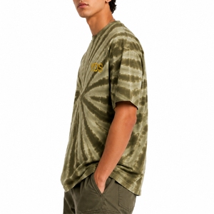 Camiseta Tie Dye para Hombre, Premium, Suave, Transpirable, Manga Corta, Color Morado, Informal, de Algodón, con Logotipo Frontal, Corte Regular, Estilo Urbano - Product Image 3