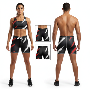 Pantalones Cortos de Compresión para Entrenamiento de MMA y Kickboxing, Personalizados, de Poliéster y Spandex, con Bolsillos Laterales, Alta Calidad, OEM ODM - Product Image 3