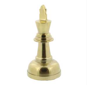 Aluminum Handmade Durable Eco-Friendly Chess <b>Figures</b> Set 3-Inch King Queen Knight-Modern Design for Home Tabletop Decoration - Product Image 5