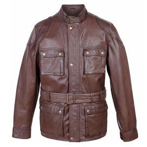 Fashion Brown Belted Distressed Leather <b>Coat</b> for <b>Men</b> Premium Nappa Leather <b>Long</b> Trench Style Winter Jacket - Product Image 6